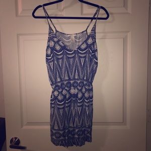 Blue Patterned Romper SIZE: 10